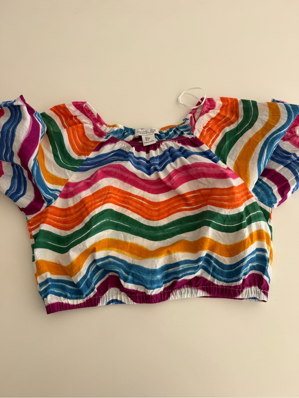 NWOT rachel zoe colorful cropped top sz S